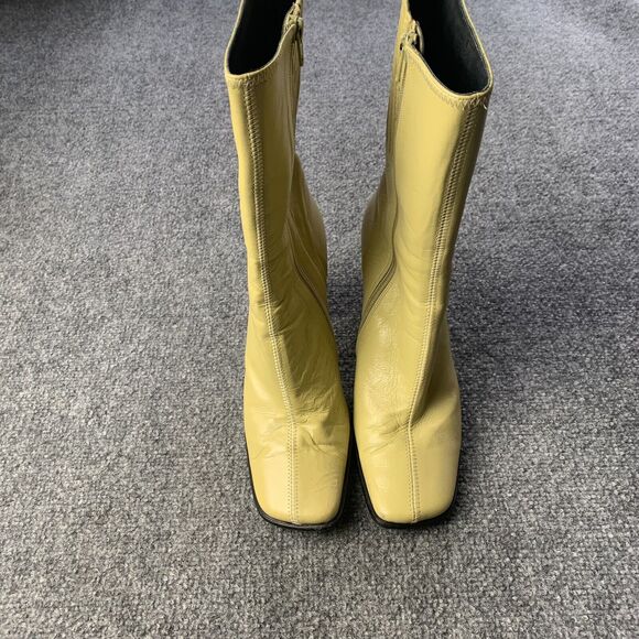 BY FAR Leather Boots High Heel Side Zip Mid Calf Made Portugal Size 40 EU / 9 US - Picture 13 of 14
